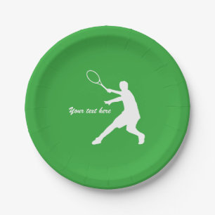 Gewohnheit scherzt Tennisthema Pappteller