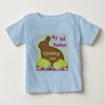 Gewohnheits-erster Ostern-Baby-T - Shirt/Bodysuit