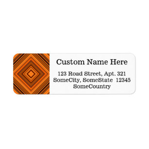Gewohnheits-Info + Brown u. orange Quadrat-Muster