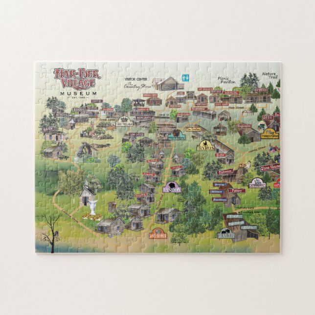 Gewohnheits-Puzzlespiel des Har-Brustbeerendorf-4 (Horizontal)