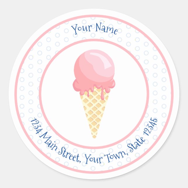 Gewohnheitsrecht für Rosa-Eis Runder Aufkleber (Vorderseite)