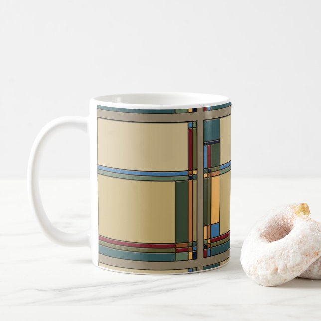 Gewöhnliche Kunst & Handwerk Geometrisches Bungalo Kaffeetasse (Mit Donut)
