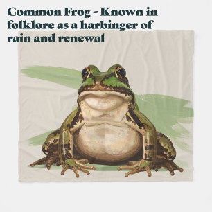 Gewöhnlicher britischer Frosch Goblincore-Naturk Fleecedecke