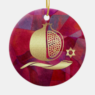 Gewöhnliches Jahr Jüdisches Neujahr, Rosh Hashan Keramikornament