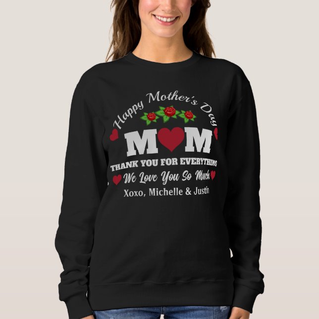Gewöhnliches Muttertagsgeschenk "Glücklicher Mutte Sweatshirt (Vorderseite)