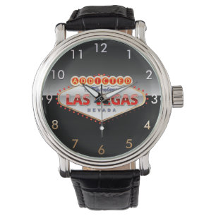 Gewöhnt nach Las Vegas, lustiges Zeichen Nevadas Armbanduhr
