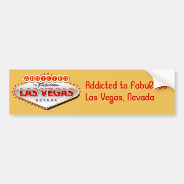 Gewöhnt nach Las Vegas, lustiges Zeichen Nevadas Autoaufkleber (Vorne)