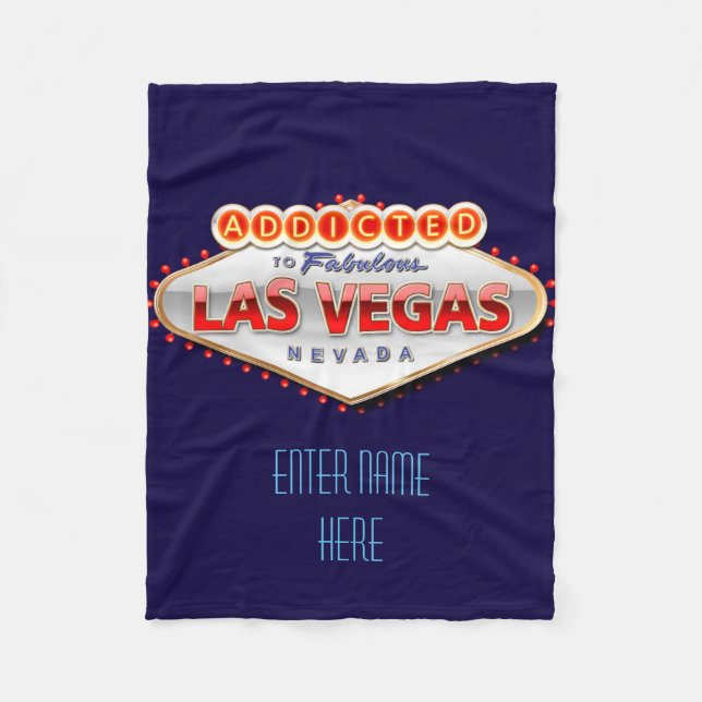 Gewöhnt nach Las Vegas, lustiges Zeichen Nevadas Fleecedecke (Vorderseite)