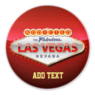 Gewöhnt nach Las Vegas, lustiges Zeichen Nevadas Keramikknauf