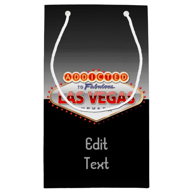 Gewöhnt nach Las Vegas, lustiges Zeichen Nevadas Kleine Geschenktüte (Rückseite)