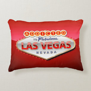 Gewöhnt nach Las Vegas, lustiges Zeichen Nevadas Zierkissen