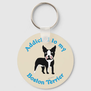 Gewöhnt nach mein Boston Terrier Schlüsselanhänger