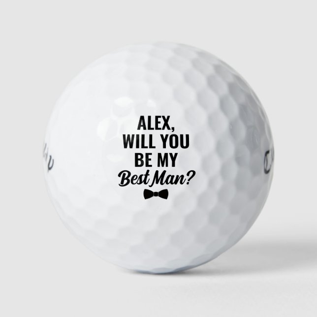 Gewohnt werden Sie mein Trauzeuge Hochzeitsvorschl Golfball (Vorderseite)