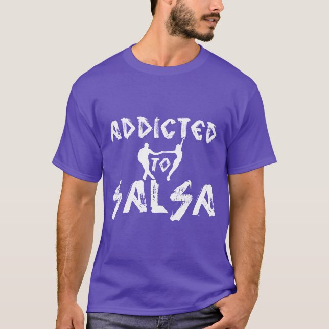 GEWÖHNT zum SALSAt-shirt mit Tanzenpaaren T-Shirt (Vorderseite)