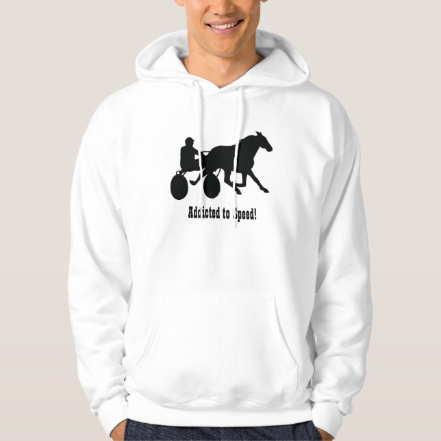 Gewöhnt zur Geschwindigkeit! TrabrennenHoodie Hoodie (Vorderseite)