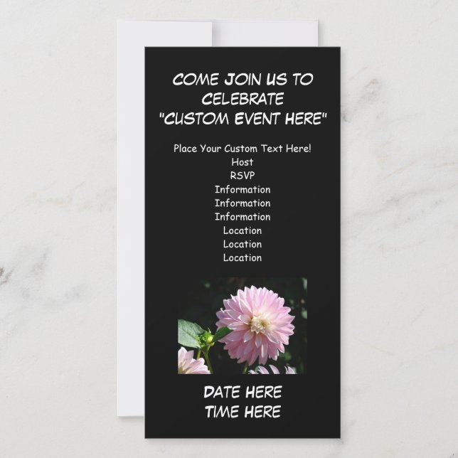 Gewohnte Einladungen Kommen Sie zu uns zu feiern (Vorderseite)