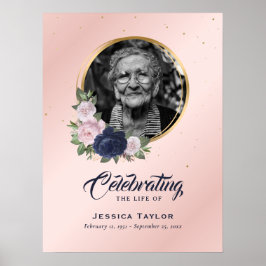Gewohnte florale Beerdigung des Begräbniszeichens Poster