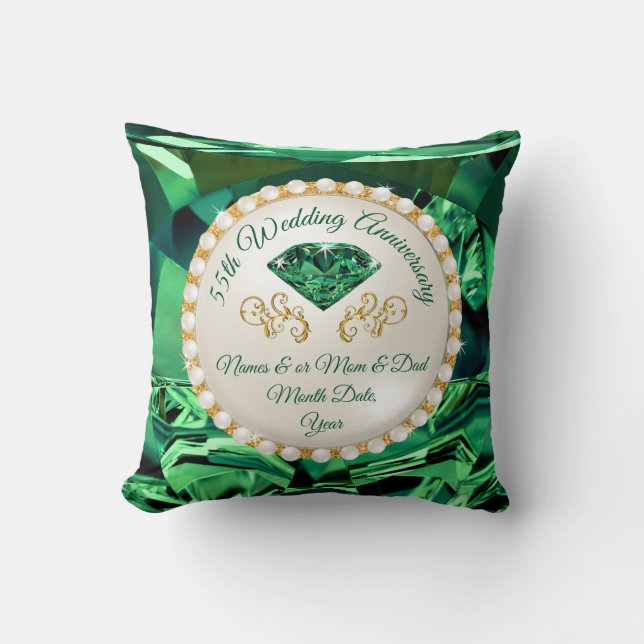 Gewohnte Geschenke für Eltern zum 55. Hochzeitstag Kissen (Vorderseite)