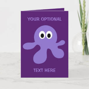 Gewohnte Grußkarte Funny Octopus Karte