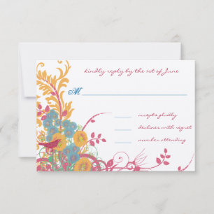Gewohnte Hochzeiten RSVP Karte