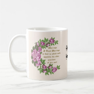 Gewohnte Hochzeitsstimmung in der Eheverse-Tasse Kaffeetasse