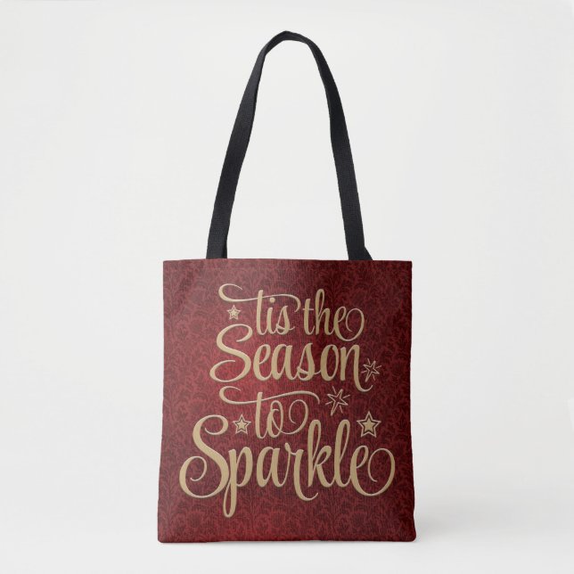 Gewohnte Jahreszeit zum Sparkeln der Weihnachtszei Tasche (Vorderseite)