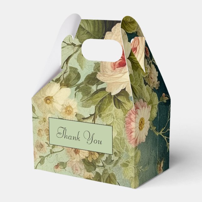 Gewohnte Vintage Rose Geschenkschachtel (Vorderseite)