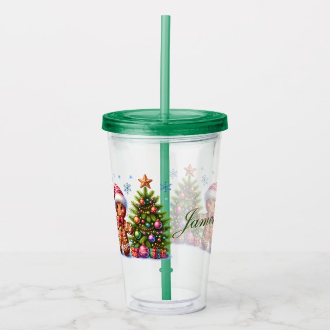 Gewohnte Weihnachtskekse Acryltrinkbecher (Vorderseite)