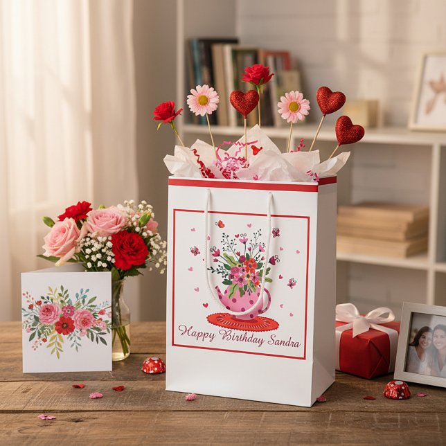 Gewohnter Blumen Mittlere Geschenktüte (Von Creator hochgeladen)
