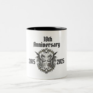 Gewohnter Gotischer Jubiläumsdrache 2025 Zweifarbige Tasse