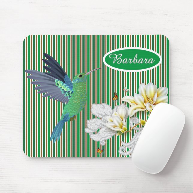 Gewohnter Hummvogel im Sommer Mousepad (Mit Mouse)