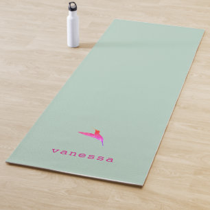 Gewohnter Minzgrün Hummingvogel Yogamatte