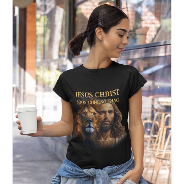 Gewohnter T - Shirt Jesus Christus bald kommt Köni (Von Creator hochgeladen)
