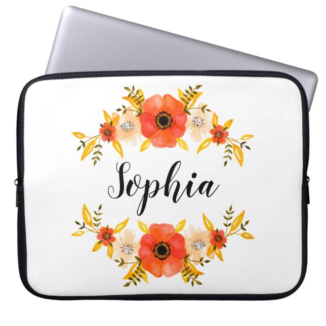 Gewohnter Text für Girlanfarbenkorallen Laptopschutzhülle (Vorderseite)
