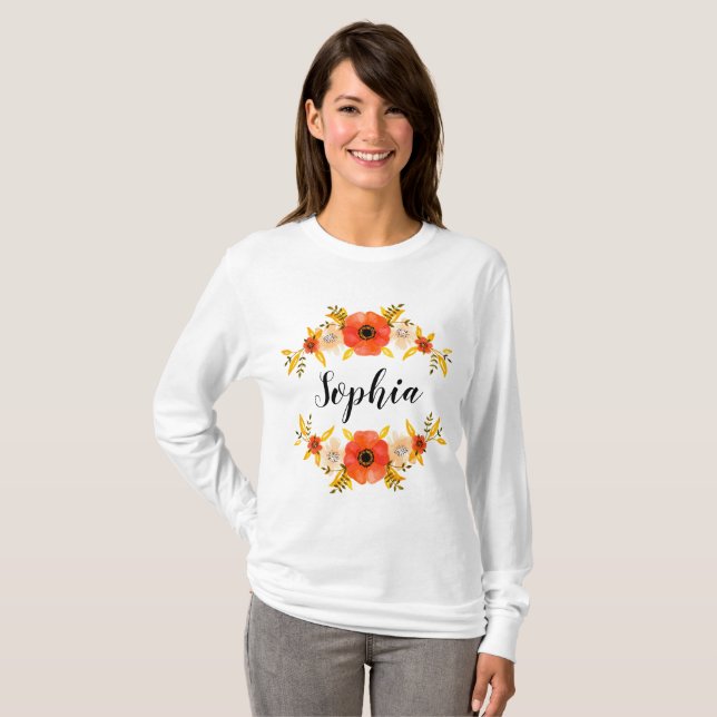 Gewohnter Text für Girlanfarbenkorallen T-Shirt (Vorne ganz)