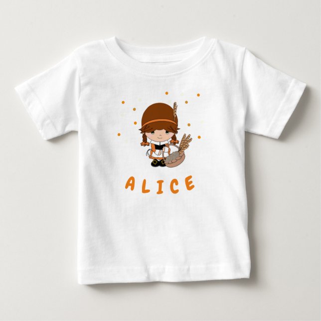 Gewohntes Hübsches Girl Baby T-shirt (Vorderseite)