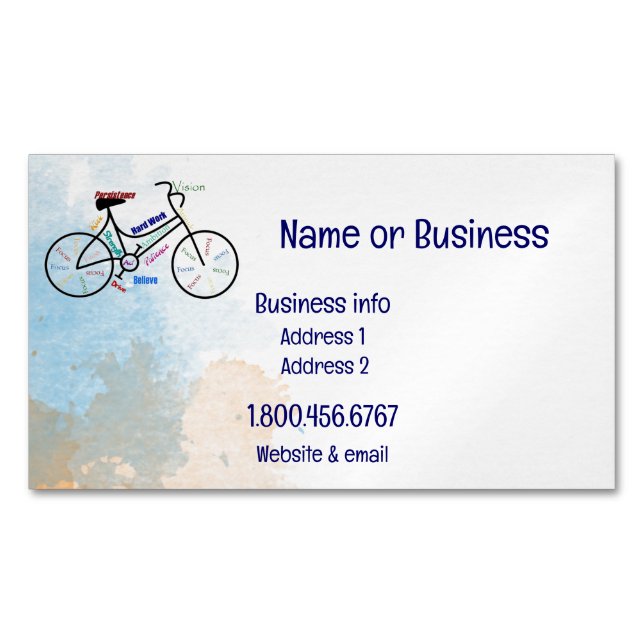 Gewohntes, Motivierend Fahrrad, Radsport Magnetische Visitenkarte (Vorderseite)