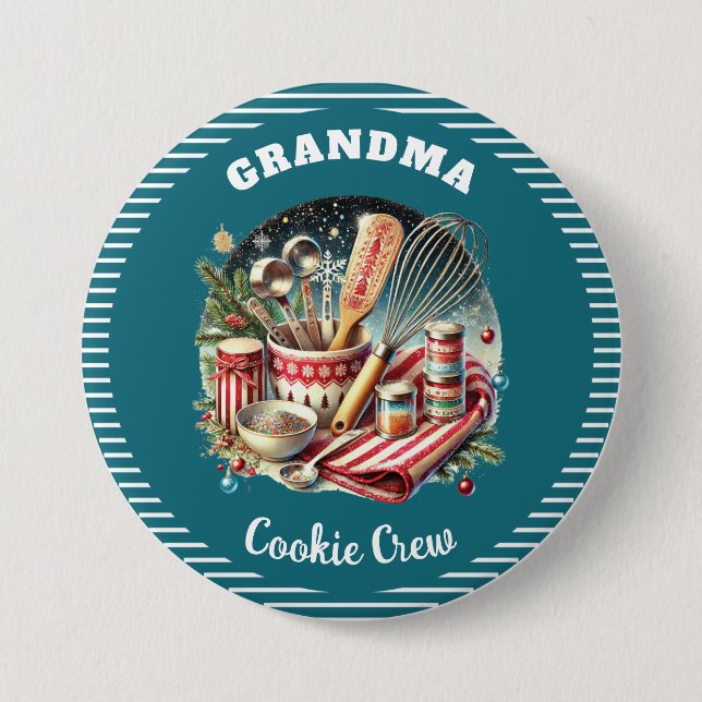 Gewohntes Weihnachtsgebäck Button (Vorderseite)