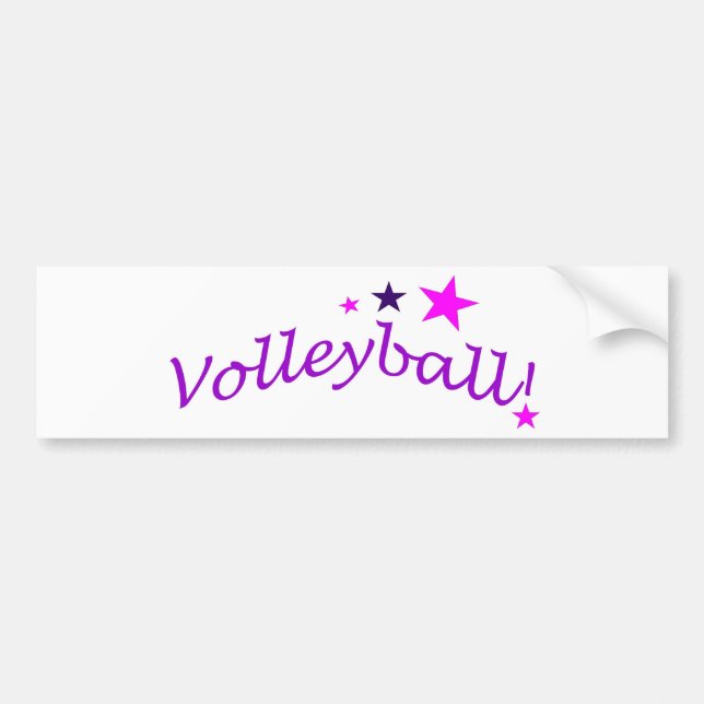 Gewölbter Volleyball mit Sternen Autoaufkleber (Vorne)