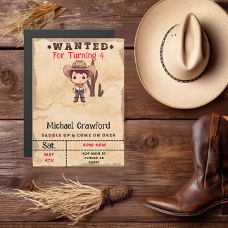 Gewollt Birthday Boy Country Western Magneteinladung