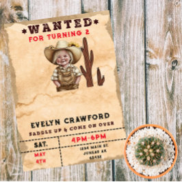 Gewollt Country Western Cactus Girl Birthday Einladung