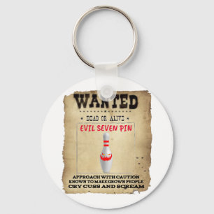 Gewollt Evil Seven Button Bowlers Damen Mens Funny Schlüsselanhänger