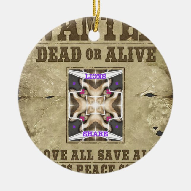 Gewollt Frieden Keramikornament (Vorne)