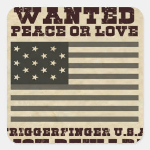 Gewollt Frieden Quadratischer Aufkleber