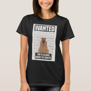 Gewollt für 93 Felonies im ganzen Land Capybara T-Shirt