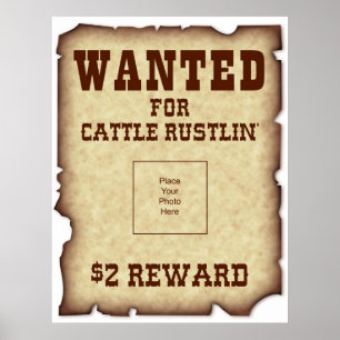 Gewollt für Vieh Rustlin Plakat
