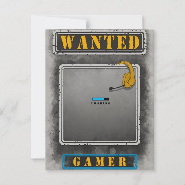 Gewollt Gamer-Loading Einladung (Vorderseite)