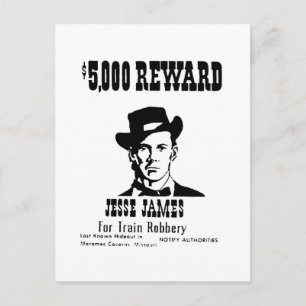 Gewollt Jesse James Postkarte