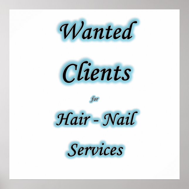 Gewollt Kunden Hair & Nail Poster Matte (Vorne)