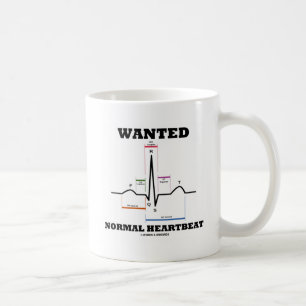 Gewollt normaler Herzschlag (Elektrokardiogramm) Kaffeetasse